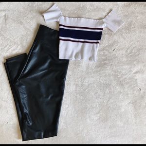 Off the shoulder crop top